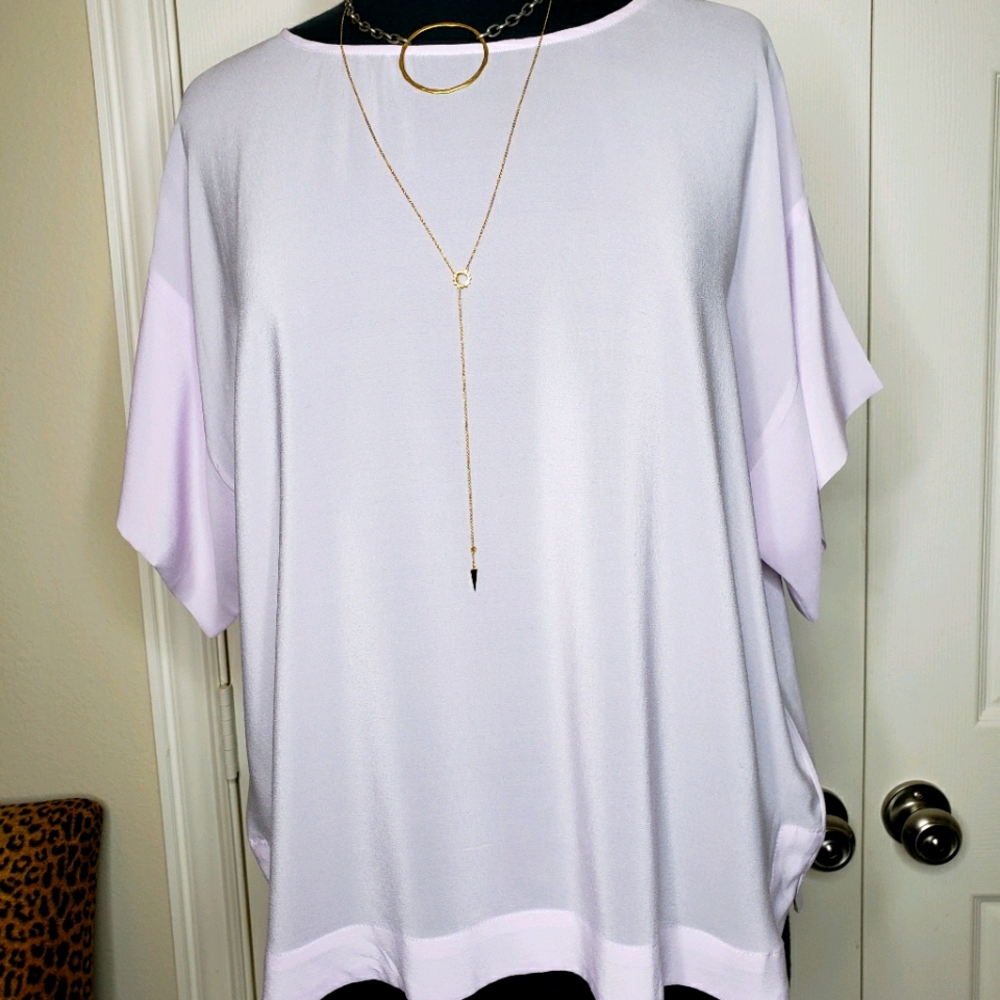 Anthropologie silk drop shoulder top. - Picture 4 of 6